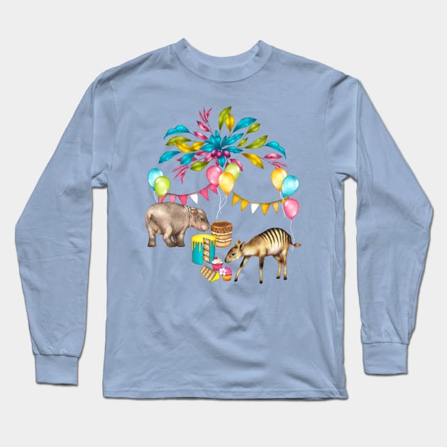 Africa is My Happy Place Long Sleeve T-Shirt by PerrinLeFeuvre